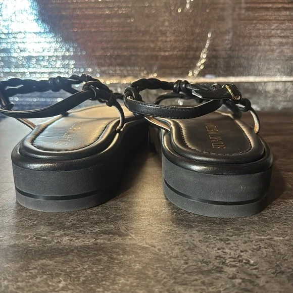 Stuart Weitzman Calypso Lift Leather Platform Sandals. Size 9.5 B - Picture 4 of 6